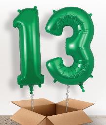 13th Birthday Balloons delivered inflated in a box