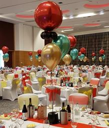The Greatest Showman inspired Venue Dressing Balloons, Hilton at St Georges Park, Burton on Trent, from Party Save Smile. Corporate event venue dressing and balloons.