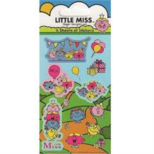 Little Miss Party Bag Favour Sticker Sheets