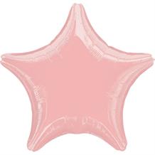 Anagram Baby Pink Unpackaged Plain Coloured Star 18" Foil | Helium Balloon