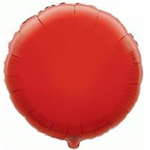 Red Plain Coloured Circle 18" Foil | Helium Balloon