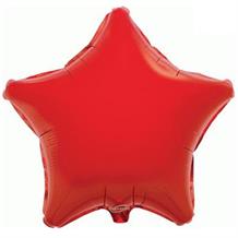 Red Plain Coloured Star 19" Foil | Helium Balloon