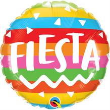 Fiesta Rainbow Stripes 18" Foil | Helium Balloon