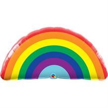 Bright Rainbow Shaped Giant Foil | Helium Balloon