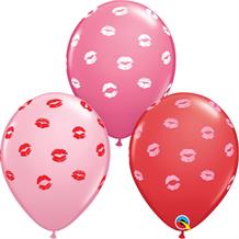 Red | Pink Kissey Kiss Lips Latex Balloons