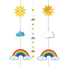 Rainbow and Sunshine Balloon String Party Decoration