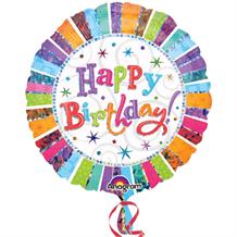 Radiant Happy Birthday 18" Foil | Helium Balloon