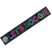 1970’s Disco Lets Boogie Foil Banner | Decoration