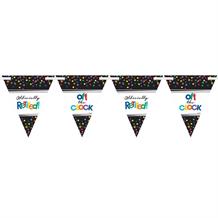 Happy Retirement Confetti Dots Party Flag Banner | Bunting | Decoration