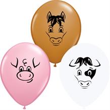 Farm Animals 5" Latex Party Balloons
