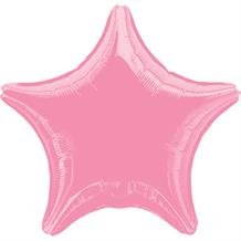 Anagram Pastel Pink Unpackaged Plain Coloured Star 18" Foil | Helium Balloon