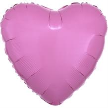 Anagram Pastel Pink Unpackaged Plain Coloured Heart 18" Foil | Helium Balloon