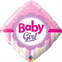 Baby Girl Pink Diamond Baby Shower 18" Foil | Helium Balloon