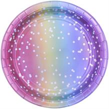 Rainbow Ombre Party 23cm Plates