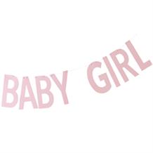 Pink Baby Shower Party Paper Banner