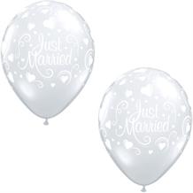 Just Married Helium Quality Latex Balloons