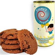 Timmy’s Treats Double Chocolate Chip Cookies Gift Drum 200 grams