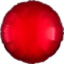 Anagram Red Unpackaged Plain Coloured Circle 18" Foil | Helium Balloon