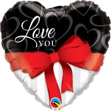 Love You Ribbon 18" Foil | Helium Balloon
