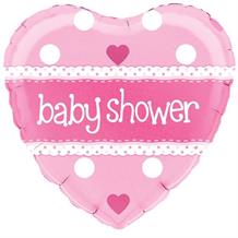 Pink Polka Dot Baby Shower 18" Foil | Helium Balloon