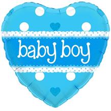 Blue Polka Dot Baby Boy Baby Shower 18" Foil | Helium Balloon