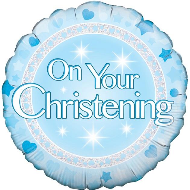 Blue On Your Christening 18&#34; Foil | Helium Balloon