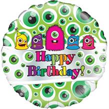 Happy Birthday Monsters 18" Foil | Helium Balloon