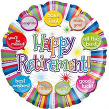 Happy Retirement Speech Bubbles 18" Foil | Helium Balloon
