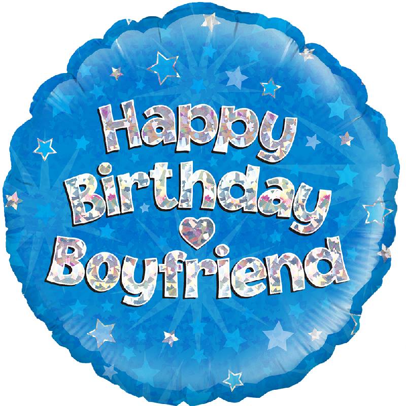 Happy Birthday Boyfriend Blue 18&#34; Foil | Helium Balloon