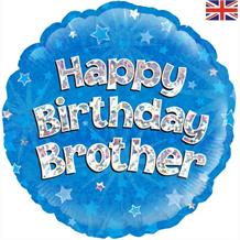 Happy Birthday Brother Blue 18" Foil | Helium Balloon