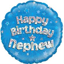 Happy Birthday Nephew Blue 18" Foil | Helium Balloon