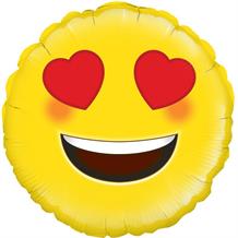 Heart Eyes | Love Emoji 18" Foil | Helium Balloon