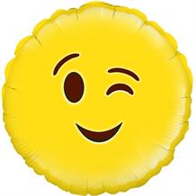 Wink Emoji 18" Foil | Helium Balloon