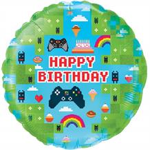 Game Blox | Block Happy Birthday 18" Foil | Helium Balloon
