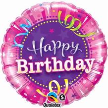 Hot Pink Happy Birthday 18" Foil | Helium Balloon