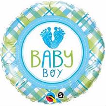 Baby Boy Blue Foot Baby Shower 18" Foil | Helium Balloon
