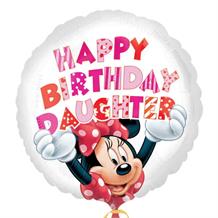 Minnie Mouse Daughter Birthday Balloon (Foil) | Party Save Smile