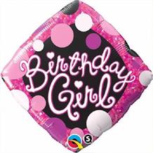 Pink Diamond Birthday Girl 18" Foil | Helium Balloon