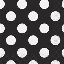 Black Polka Dot Party Napkins | Serviettes
