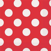 Red Polka Dot Party Napkins | Serviettes