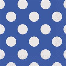 Royal Blue Polka Dot Party Napkins | Serviettes