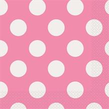 Hot Pink Polka Dot Party Napkins | Serviettes