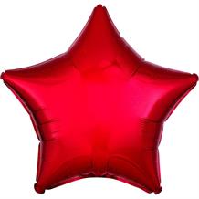 Anagram Red Unpackaged Plain Coloured Star 18" Foil | Helium Balloon