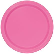 Hot Pink Party Cake Plates (Bulk)