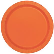 Pumpkin Orange Big Value Catering Party Cake Plates (Bulk)