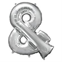 Anagram 16" Silver And Symbol Foil Balloon