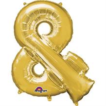 Anagram 16" Gold And Symbol Foil Balloon