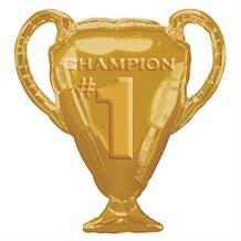 #1 Champion Gold Trophy Shaped Foil | Helium Balloon