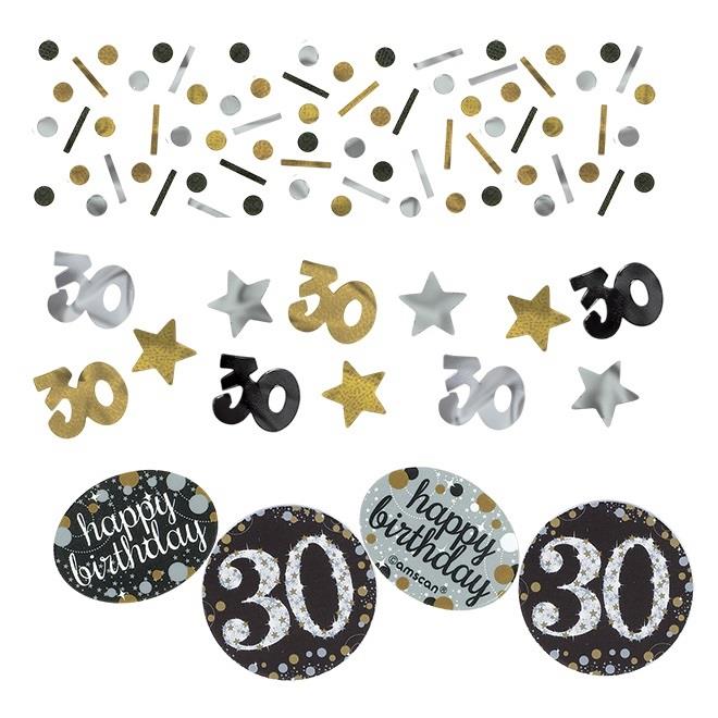 Gold Sparkle 30th Birthday Party Table Confetti | Decoration