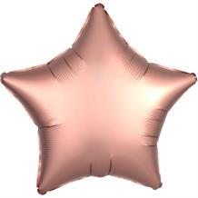 Anagram Rose Copper Satin Luxe Unpackaged Plain Coloured Star 18" Foil | Helium Balloon